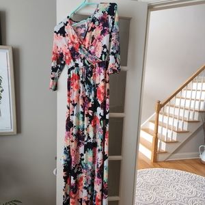 Pinkbkush maternity flower dress